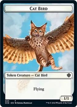 2022 Magic The Gathering Starter Commander Decks - Double Sided Tokens #005/009 Cat Bird / Spirit Front