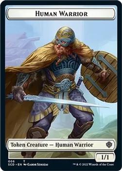2022 Magic The Gathering Starter Commander Decks - Double Sided Tokens #006/023 Human Warrior / Saproling Front