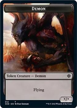 2022 Magic The Gathering Starter Commander Decks - Double Sided Tokens #012/012 Demon / Demon Front