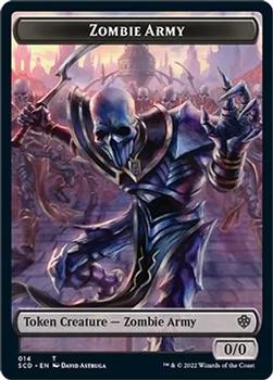 2022 Magic The Gathering Starter Commander Decks - Double Sided Tokens #013/014 Zombie / Zombie Army Back