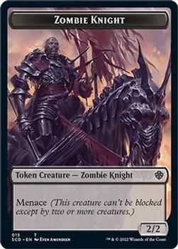 2022 Magic The Gathering Starter Commander Decks - Double Sided Tokens #013/015 Zombie / Zombie Knight Back