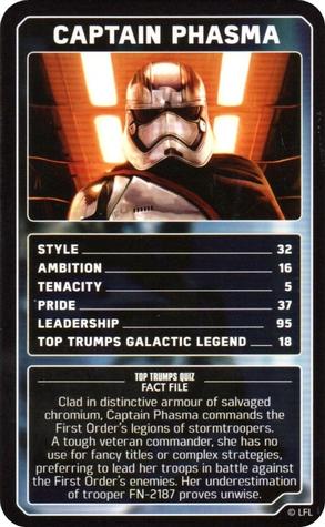 2022 Top Trumps Star Wars The Skywalker Saga #NNO Captain Phasma Front