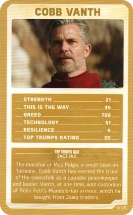 2021 Top Trumps Limited Editions Star Wars The Mandalorian #NNO Cobb Vanth Front