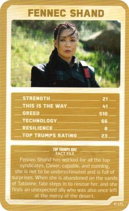 2021 Top Trumps Limited Editions Star Wars The Mandalorian #NNO Fennec Shand Front