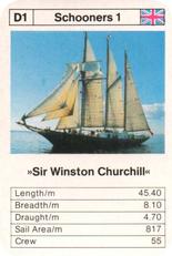 1979 Ace Maxi-Mini Trumps Sailing Ships #D1 Sir Winston Churchill Front