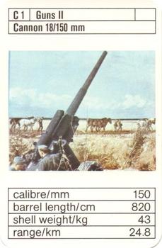 1978-81 Ace Trumps Artillery of World War 2 #C1 Cannon 18/150 mm Front