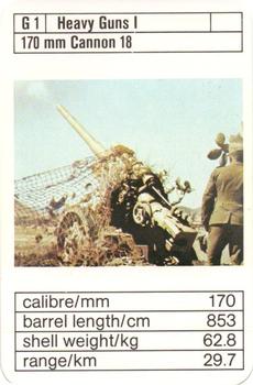 1978-81 Ace Trumps Artillery of World War 2 #G1 170 mm Cannon 18 Front