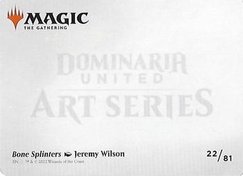 2022 Magic The Gathering Dominaria United - Art Series Gold Stamped Signature #22 Bone Splinters Back