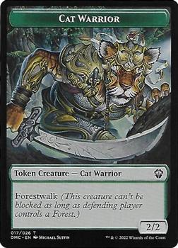 2022 Magic The Gathering Dominaria United - Tokens #017/026 Cat Warrior Front