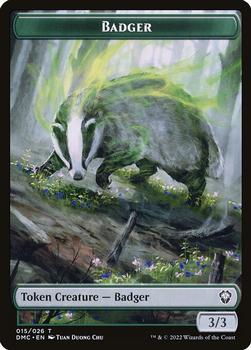 2022 Magic The Gathering Dominaria United - Tokens #015/026 Badger Front