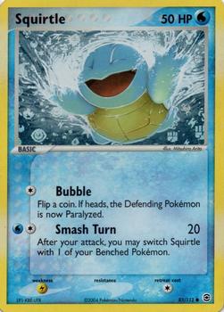 2004 Pokemon EX FireRed & LeafGreen - Reverse Holo #83/112 Squirtle Front