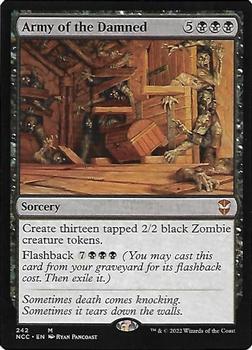 2022 Magic: The Gathering Streets of New Capenna Commander #242 Army of the Damned Front
