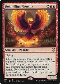 2022 Magic: The Gathering Streets of New Capenna Commander #273 Rekindling Phoenix Front