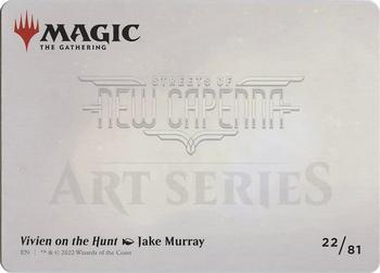 2022 Magic The Gathering Streets of New Capenna - Art Series Gold Stamped Signature #22 Vivien on the Hunt Back