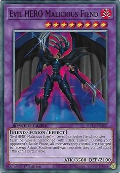 2023 Yu-Gi-Oh!  Speed Duel GX: Duelists Of Shadows English 1st Edition #SGX3-ENA21 Evil HERO Malicious Fiend Front