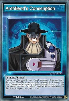 2023 Yu-Gi-Oh!  Speed Duel GX: Duelists Of Shadows English 1st Edition #SGX3-ENS05 Archfiend's Conscription Front