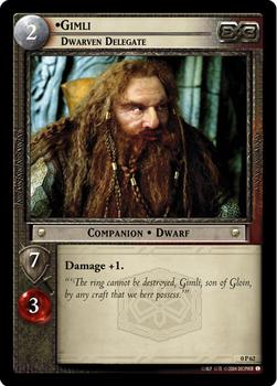 2002 Decipher Lord of the Rings Promos #0P62 Gimli, Dwarven Delegate Front