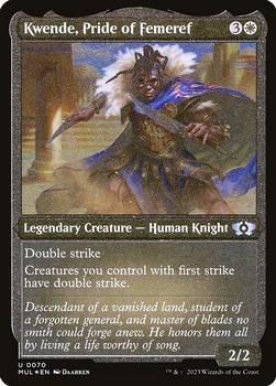 2023 Magic: The Gathering March of the Machine - Multiverse Legends #0070 Kwende, Pride of Femeref Front