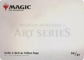 2021 Magic The Gathering Modern Horizons 2 - Art Series Gold Stamped #36 Strike It Rich Back