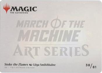 2023 Magic: The Gathering March of the Machine - Art Series Gold-Stamped Signature #38 Stoke the Flames Back