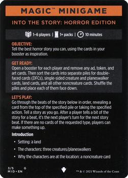 2021 Magic The Gathering Innistrad: Midnight Hunt - Magic Minigame #3 Magic Minigame: Into the Story: Horror Edition Front