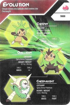 2016 Kellogg's Pokemon Evolution Index #NNO Chespin / Quilladin / Chesnaught Front