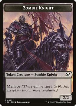 2023 Magic: The Gathering March of the Machine - Commander Deck Tokens #0006/0021 Human / Zombie Knight Back
