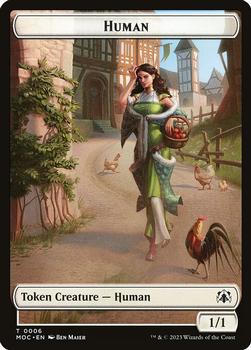 2023 Magic: The Gathering March of the Machine - Commander Deck Tokens #0006/0021 Human / Zombie Knight Front