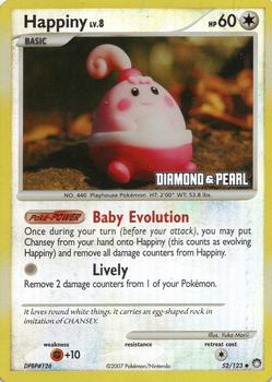2007 Pokemon Diamond & Pearl Mysterious Treasures - Promos #52/123 Happiny Front