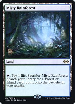 2021 Magic The Gathering Modern Horizons 2 - Prerelease Promos #250/303 Misty Rainforest Front