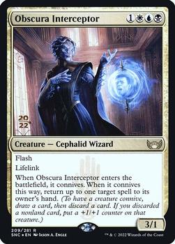 2022 Magic The Gathering Streets of New Capenna - Prerelease #209/261 Obscura Interceptor Front