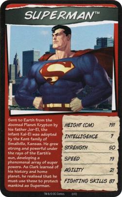 2012 Top Trumps DC Universe Heroes And Villains #NNO Superman Front