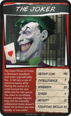 2012 Top Trumps DC Universe Heroes And Villains #NNO The Joker Front