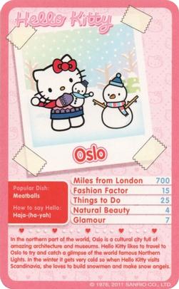 2011 Top Trumps Specials Hello Kitty Around The World #NNO Oslo Front