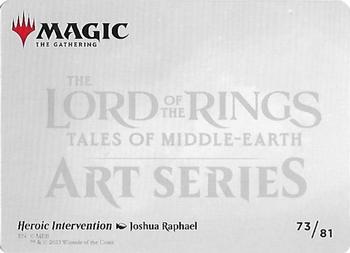 2023 Magic: The Gathering The Lord of the Rings Tales of Middle-Earth - Art Series Gold Stamped Signature #73/81 Heroic Intervention Back