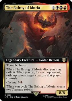 2023 Magic: The Gathering The Lord of the Rings Tales of Middle-Earth - Commander Decks #0129 The Balrog of Moria Front