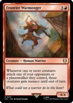 2023 Magic: The Gathering The Lord of the Rings Tales of Middle-Earth - Commander Decks #0217 Frontier Warmonger Front