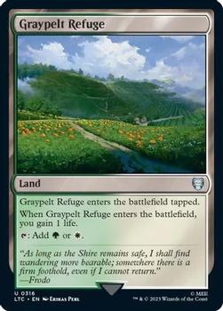 2023 Magic: The Gathering The Lord of the Rings Tales of Middle-Earth - Commander Decks #0316 Graypelt Refuge Front