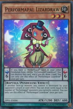 2016 Yu-Gi-Oh! OTS Tournament Pack 1 English #OP01-EN006 Performapal Lizardraw Front