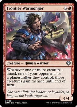 2023 Magic: The Gathering Commander Masters #0224 Frontier Warmonger Front