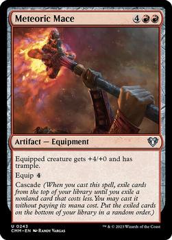 2023 Magic: The Gathering Commander Masters #0243 Meteoric Mace Front