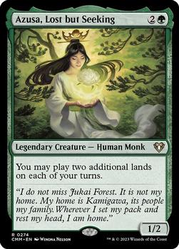 2023 Magic: The Gathering Commander Masters #0274 Azusa, Lost but Seeking Front
