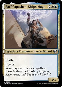 2023 Magic: The Gathering Commander Masters #0351 Raff Capashen, Ship's Mage Front