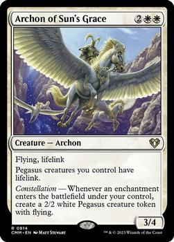 2023 Magic: The Gathering Commander Masters #814 Archon of Sun's Grace Front