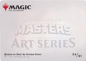 2023 Magic: The Gathering Commander Masters - Art Series #34/81 Return to Dust Back
