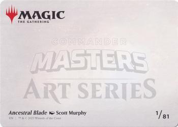 2023 Magic: The Gathering Commander Masters - Art Series Gold-Stamped #1/81 Ancestral Blade Back
