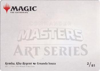 2023 Magic: The Gathering Commander Masters - Art Series Gold-Stamped #2/81 Kemba, Kha Regent Back