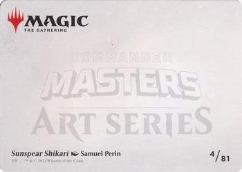 2023 Magic: The Gathering Commander Masters - Art Series Gold-Stamped #4/81 Sunspear Shikari Back