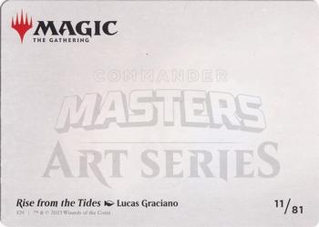 2023 Magic: The Gathering Commander Masters - Art Series Gold-Stamped #11/81 Rise from the Tides Back