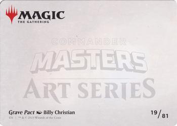2023 Magic: The Gathering Commander Masters - Art Series Gold-Stamped #19/81 Grave Pact Back